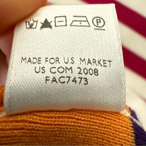 Loro Piana Tank Top Sz 46 White Fuchsia Striped Sleeveless N Neck Stretch Summer - Picture 12 of 14